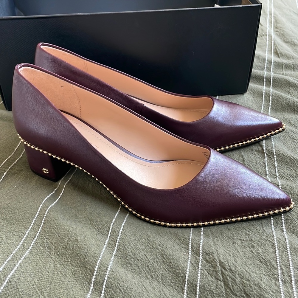 Coach Willa 45 Leather Pumps Heels NWT